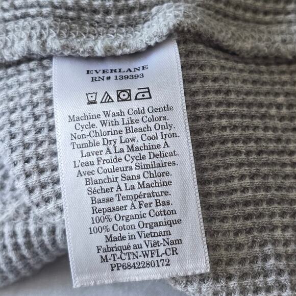 Everlane Men’s Waffle Knit Gray Long Sleeve T-Shirt Size M Minimalist Streetwear - Picture 8 of 8